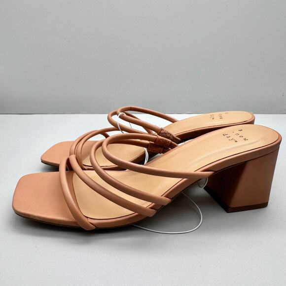 Women's Blakely Mule Strappy Heels Sandals Light Brown Size 6.5 A New Day - Picture 4 of 7